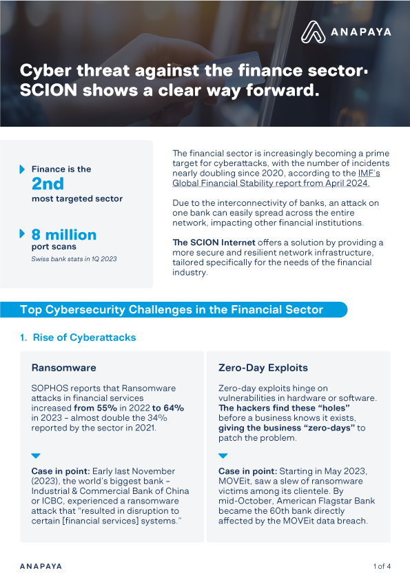 Cyber threat against the finance sector