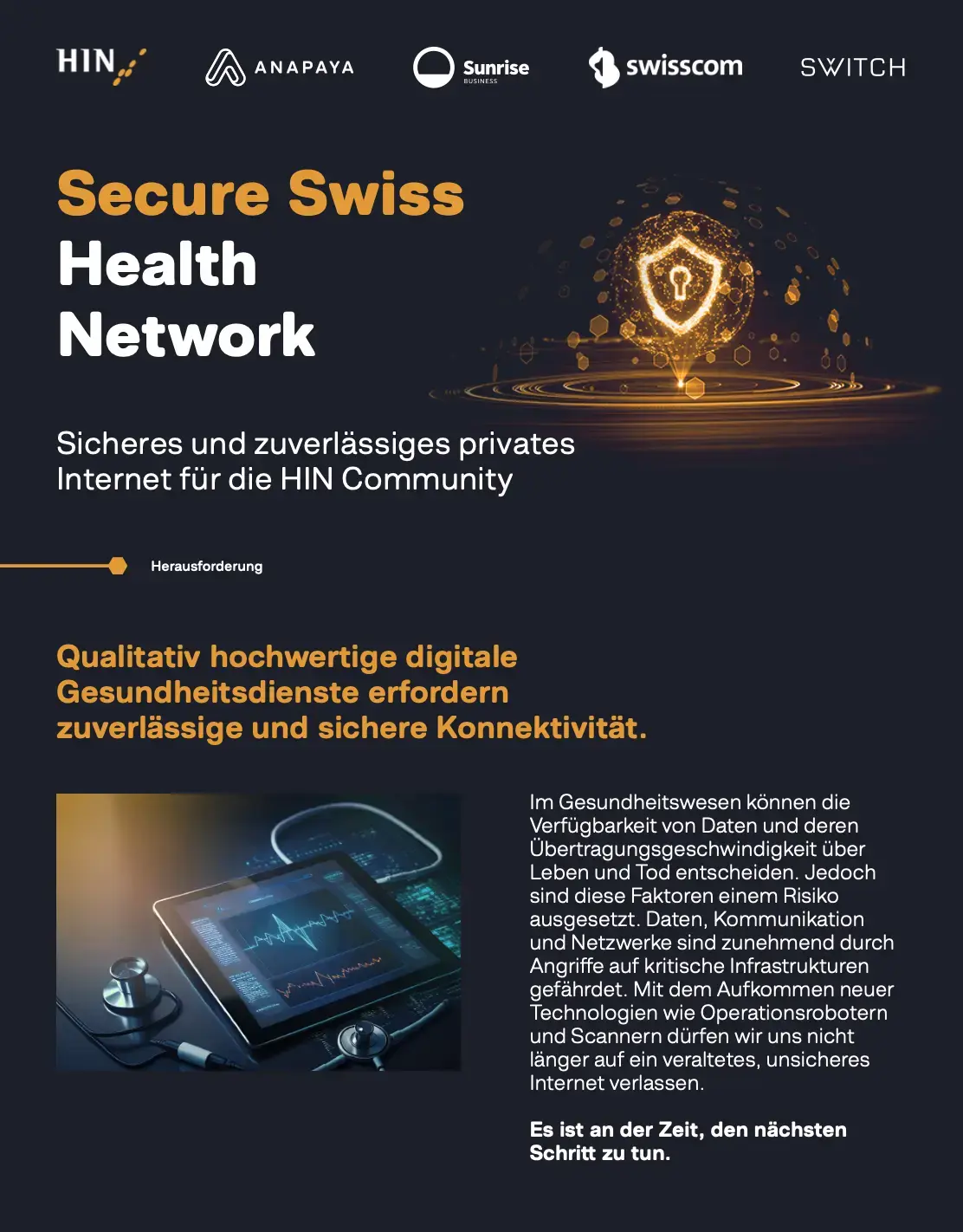 Secure Swiss Health Network (SSHN) Fact Sheet DE