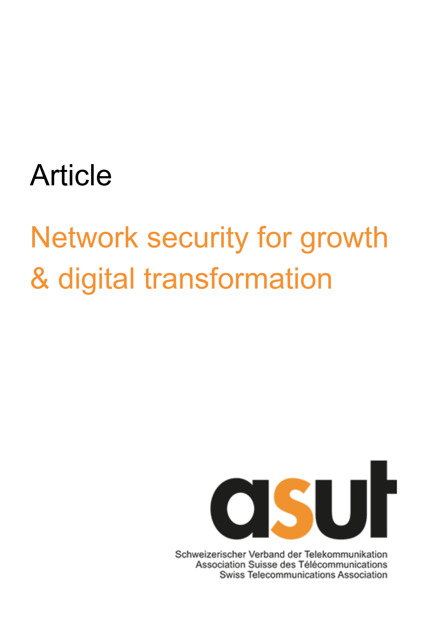 Asut: Network security for growth & digital transformation